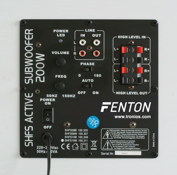 SHFS10W Aktiv subbas 10", Vit
