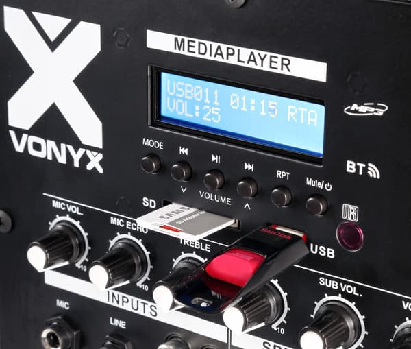 Vonyx VX1000BT 2+2 Aktiv högtalarsystem, 2x10 bas+ 2 x Topp