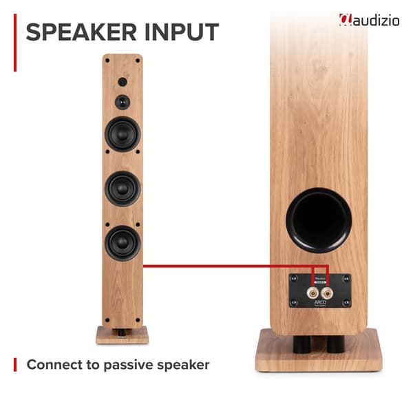 Audizio ARCO Active Tower Speaker Light Wood