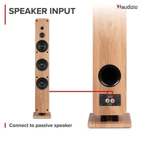 Audizio ARCO Active Tower Speaker Light Wood