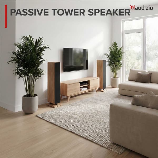 Audizio ARCO Passive Tower Speaker Light Wood