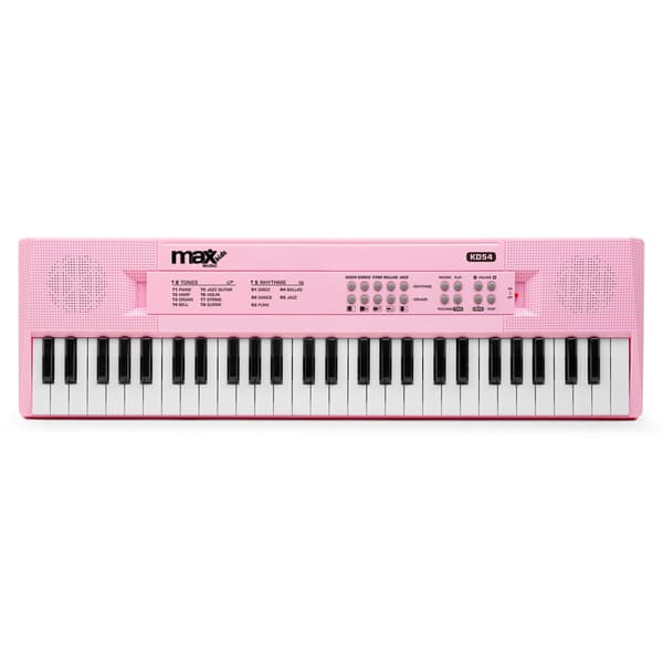 Max KD54 Electronic Keyboard 54-keys med batteri Rosa