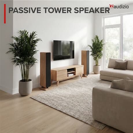 Audizio ARCO Passive Tower Speaker Light Wood