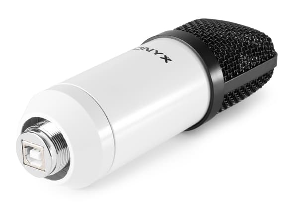 Vonyx CM300W Studio Mikrofon, USB, vit