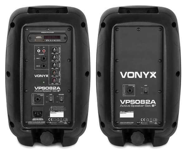 Vonyx VPS082A Aktivt högtalarset, 8", LED