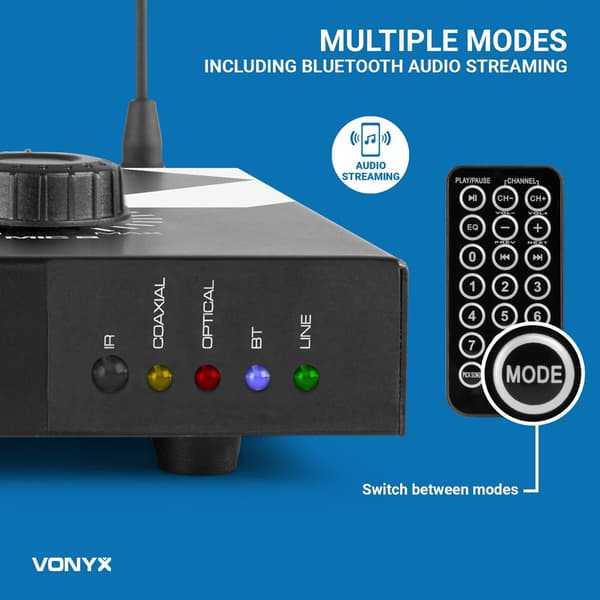 Vonyx AV510 Bluetooth karaoke set med 2x trådlös mikrofon