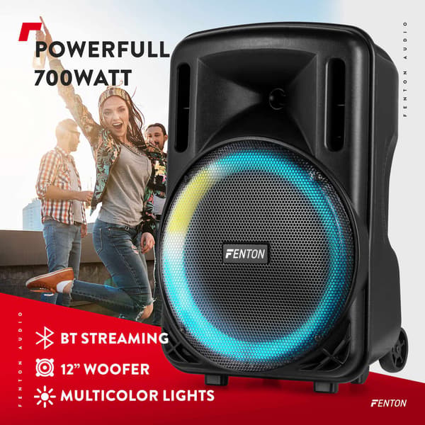 Fenton FT12LED MK2 Bärbart Ljudsystem 12" 700W peak effekt
