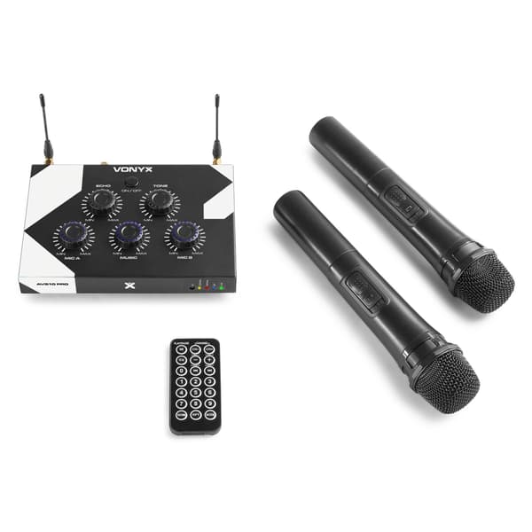 Vonyx AV510 Bluetooth karaoke set med 2x trådlös mikrofon