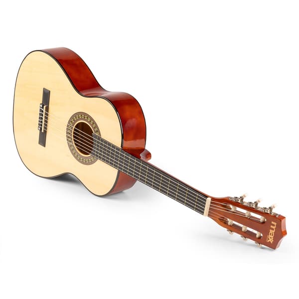 MAX SoloArt Junior 3/4 - Akustisk gitarr ungdom / junior - Komplett startset med tillbehör - Trä