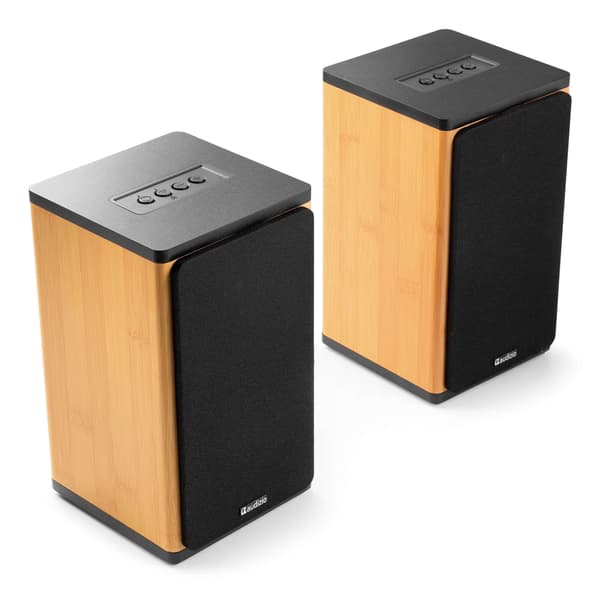 Audizio BS20 Aktiva Bokhyllehögtalare Bluetooth 50W Bambu