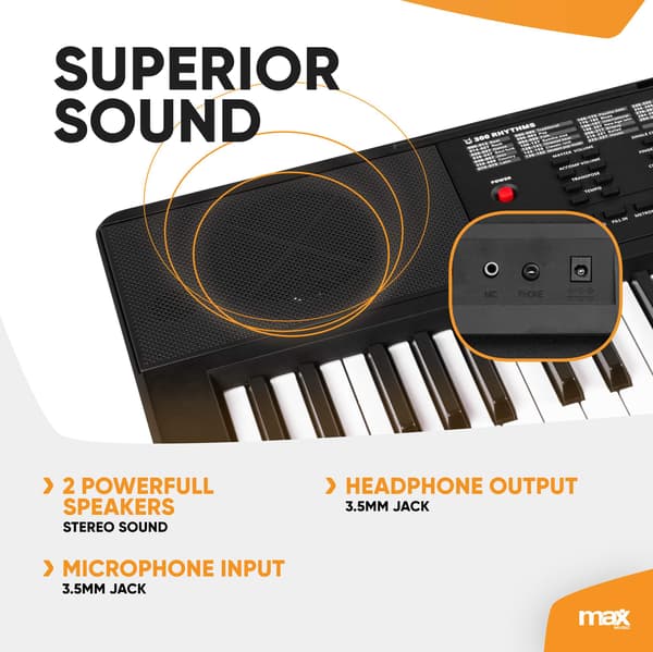 Max Rhapsody54 elektroniskt Keyboard 54-tangenter