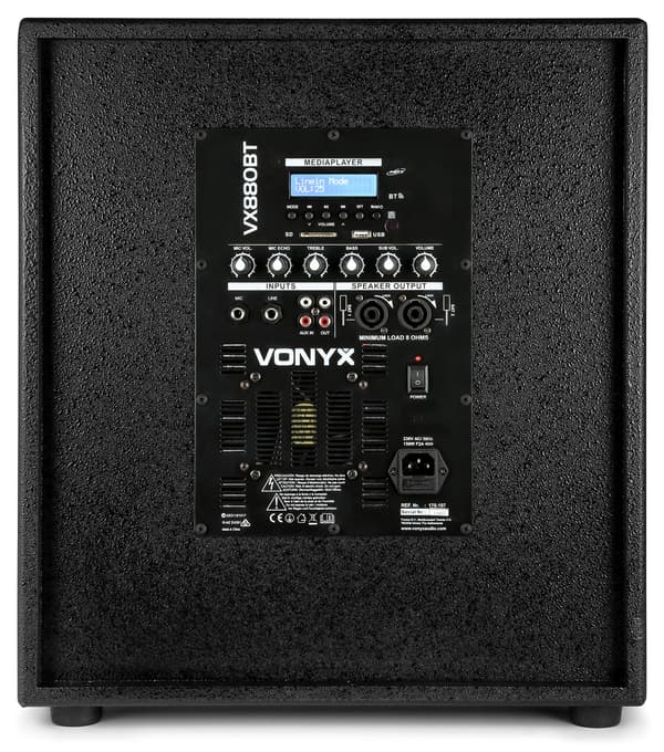 Vonyx VX880BT 2.1 Aktiv system, 15" bas+2 topp