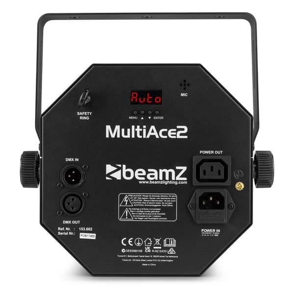 BeamZ MultiAce2 RGB-UV och Strobe LED-ljuseffekt - 2-i-1