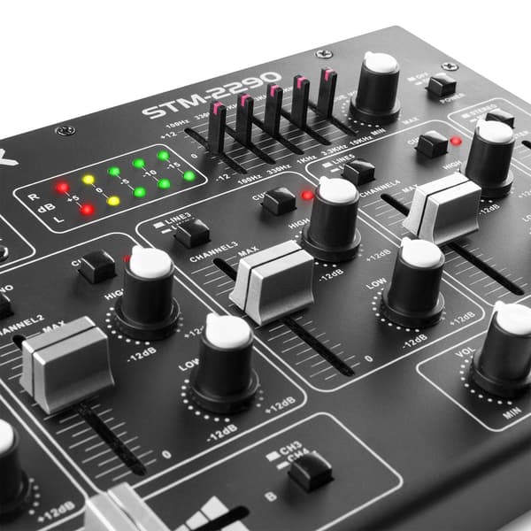 MAX Komplett 500W DJ Bluetooth Disco Set med ljud, ljus och rök