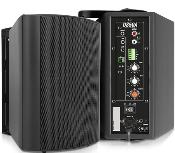 PD50AB Svart Installationshögtalare med BT