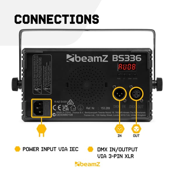 beamZ BS336 Stroboscope LED RGB+W Combi