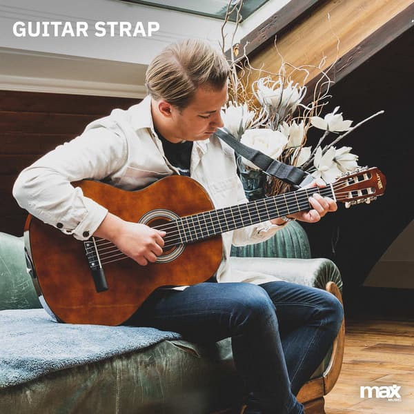 MAX SoloArt klassisk akustisk gitarr (39") Startset - Brun (trä)