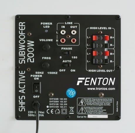 SHFS10W Aktiv subbas 10", Vit
