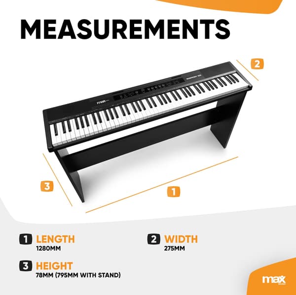 RhapsodyDP88P Digital Piano 88-tangenter med möbelställ