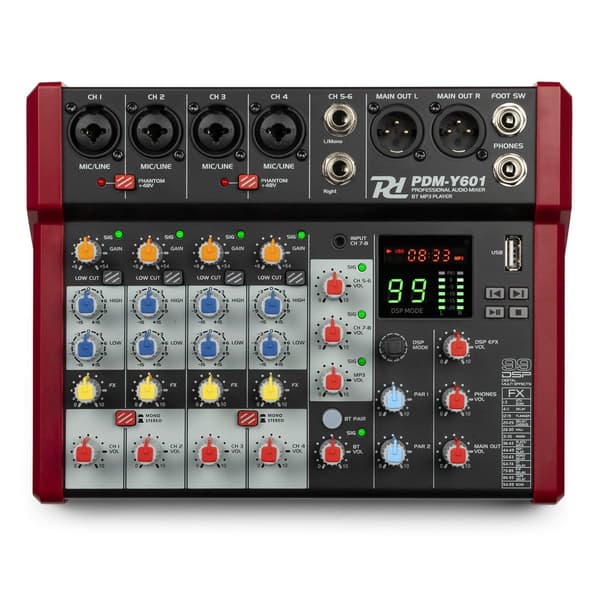 Power Dynamics PDM-Y601 mixer - 6-kanals mixerbord med Bluetooth