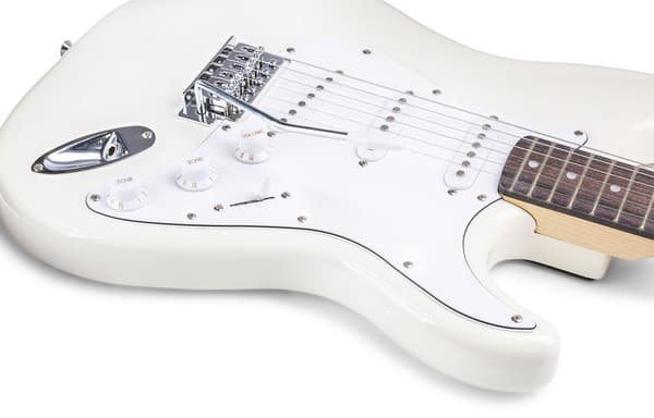 MAXMusic GigKit Elektriskt gitarrpaket, Vit