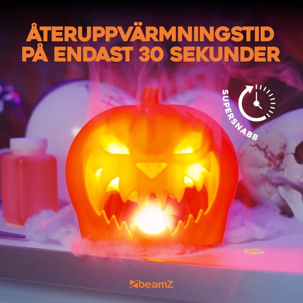 BeamZ Halloween rökmaskin festset - Med klickpumpa - stroboskop och ljuseffekter
