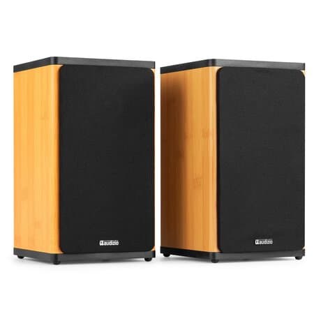 Audizio BS20 Aktiva Bokhyllehögtalare Bluetooth 50W Bambu