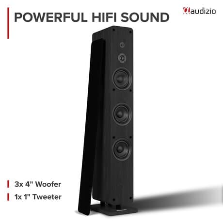 Audizio ARCO Active Tower Speaker med DAB radio – Svart