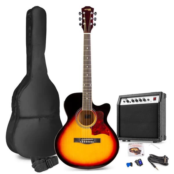 Showkit elektrisk akustisk gitarr pack sunburst
