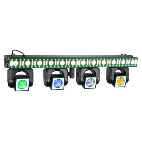 beamZ ShowBar GO Edge med 4 Moving Heads och LED/Strobe Bar