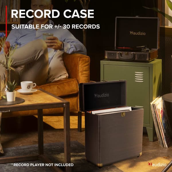 Audizio RC32 Vinyl Record Case Mörk Trä