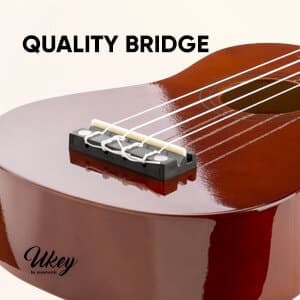 UKEY Ukulele set Soprano 21" Mörk Naturell