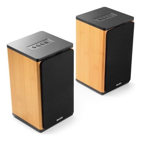 Audizio BS20 Aktiva Bokhyllehögtalare Bluetooth 50W Bambu
