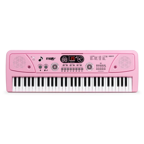 Max KD61P Elektroniskt Keyboard 61 Tangenter med Batteri – Rosa