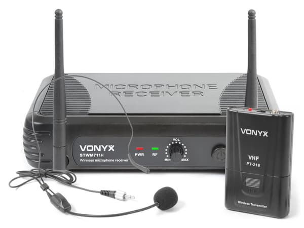 Vonyx STWM711H Trådlöst mikrofonsystem VHF 1kanal Headset