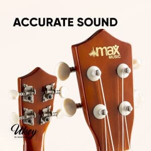 UKEY Ukulele set Soprano 21" Mörk Naturell