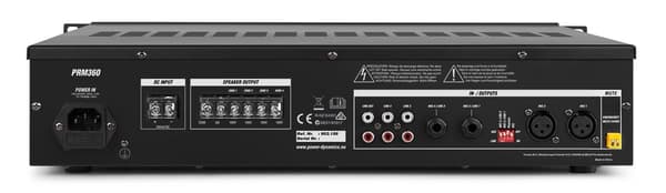 Power Dynamics PRM360 100V 4Z Mixer, Förstärkare, 360W