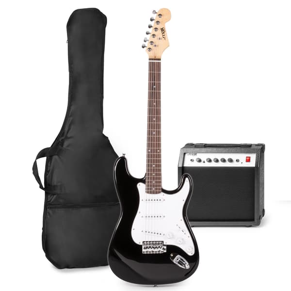 MAXMusic GigKit Elektrisk gitarr set, svart