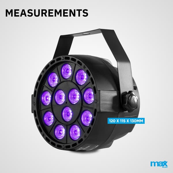 MAX PartyUV Par 12x1W UV DMX