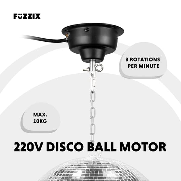 Fuzzix MBM400 motor för discokula - max 10kg - 220 volt