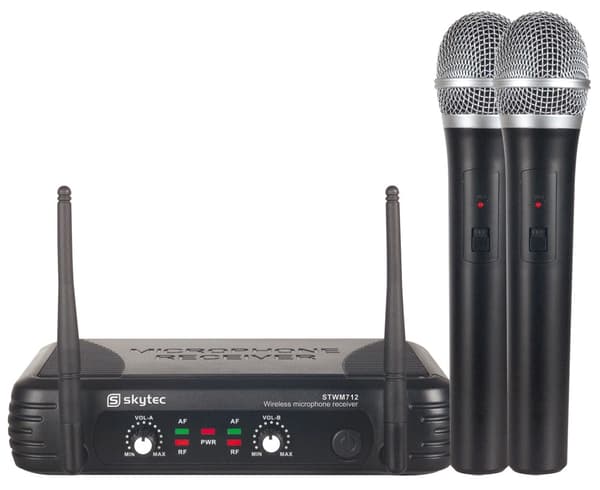 Vonyx STWM712, Trådlös mikrofon, 2 kanaler