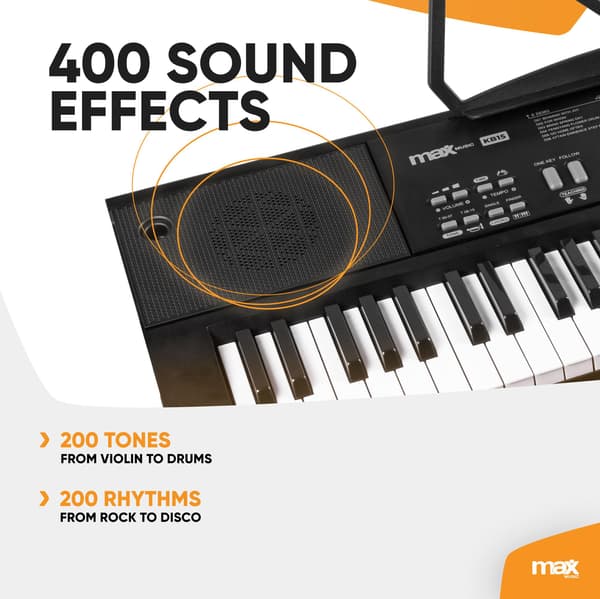 Max KB15SET elektroniskt Keyboard 61-tangenter med batteri - Set