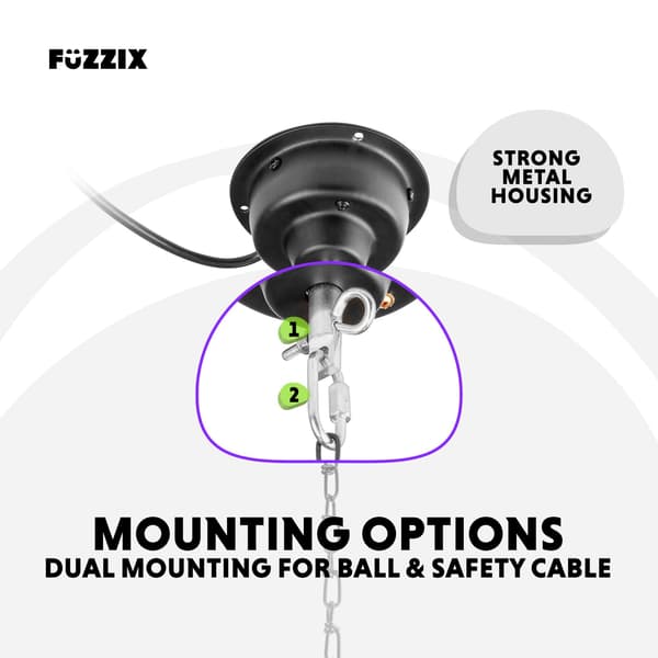 Fuzzix MBM400 motor för discokula - max 10kg - 220 volt