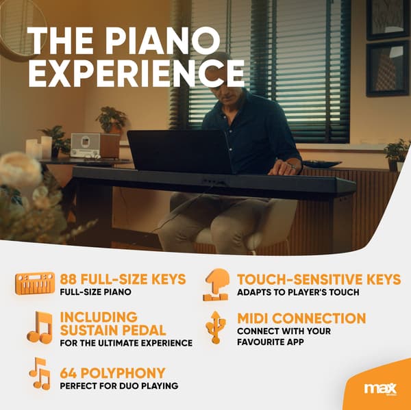 Max RhapsodyDP88 Digital Piano 88-tangenter