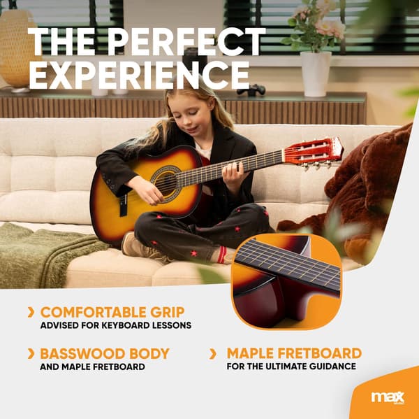 Max SoloArt Junior 3/4 Klassisk Gitarrpaket Sunburst