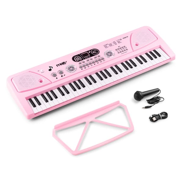 Max KD61P Elektroniskt Keyboard 61 Tangenter med Batteri – Rosa