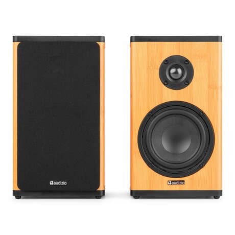 Audizio BS20 Aktiva Bokhyllehögtalare Bluetooth 50W Bambu