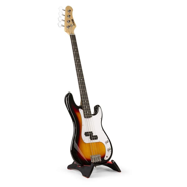 Max Gigkit basgitarr med 40 Watts förstärkare - Gitarrstativ - Gitarrväska - Sunburst
