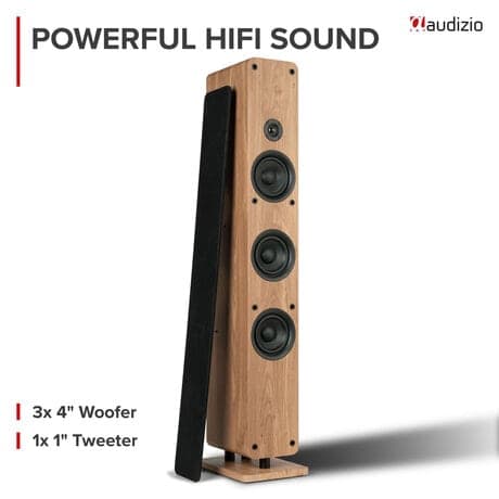 Audizio ARCO Passive Tower Speaker Light Wood