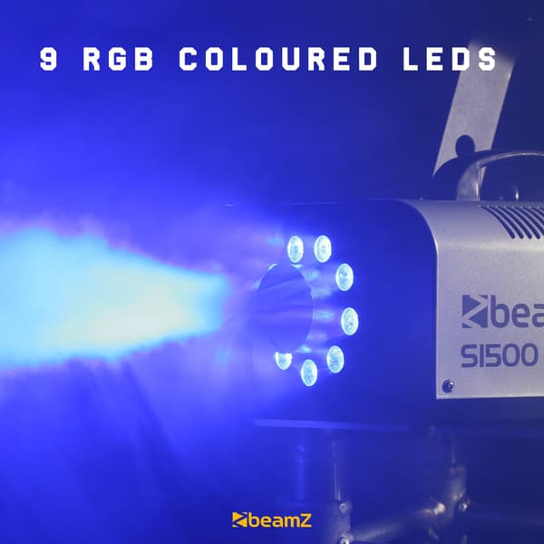 BeamZ S1500LED Rökmaskin 9x3W RGB DMX